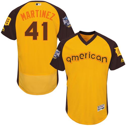 Tigers #41 Victor Martinez Gold Flexbase Authentic Collection 2016 All-Star American League Stitched MLB Jersey